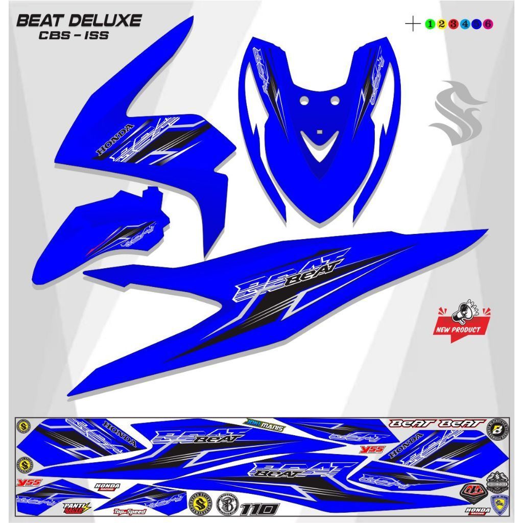 STRIPING BEAT DELUXE STIKER MOTOR Striping Beat Deluxe - Stiker Motor Honda Beat Street 2020/2022 ST