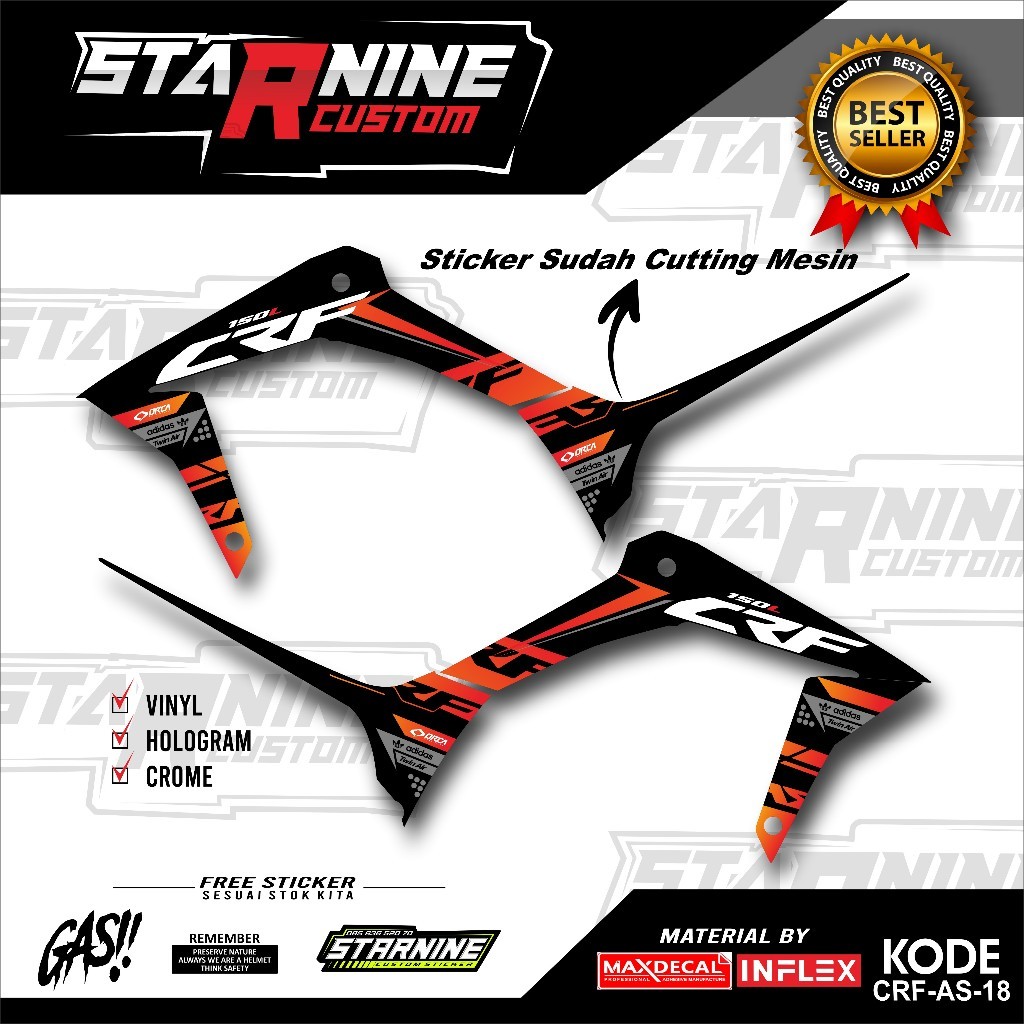striping CRF minimalis stiker crf 150 L - RON DESIGN