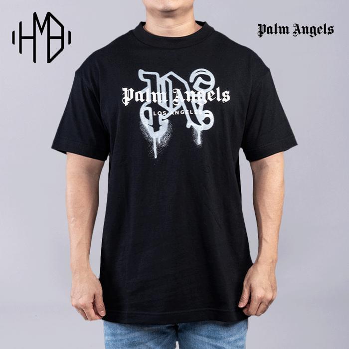 Palm Angels Monogram Spray City Los Angels Tee 100% Authentic - Black Off White, S