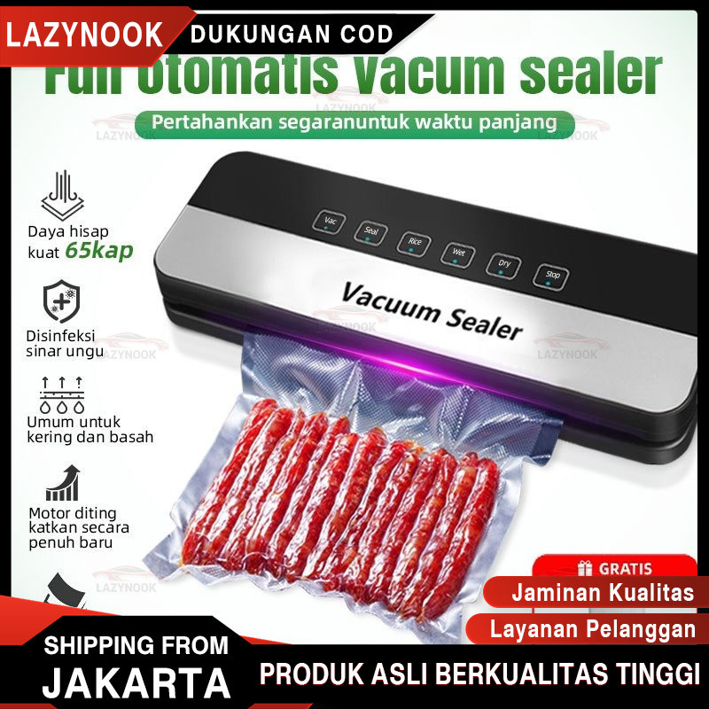Alat Vakum Makanan Frozen Vacum Sealer Alat Vakum Makanan Basah Kering Frozen Food Seal Free 10 Kant