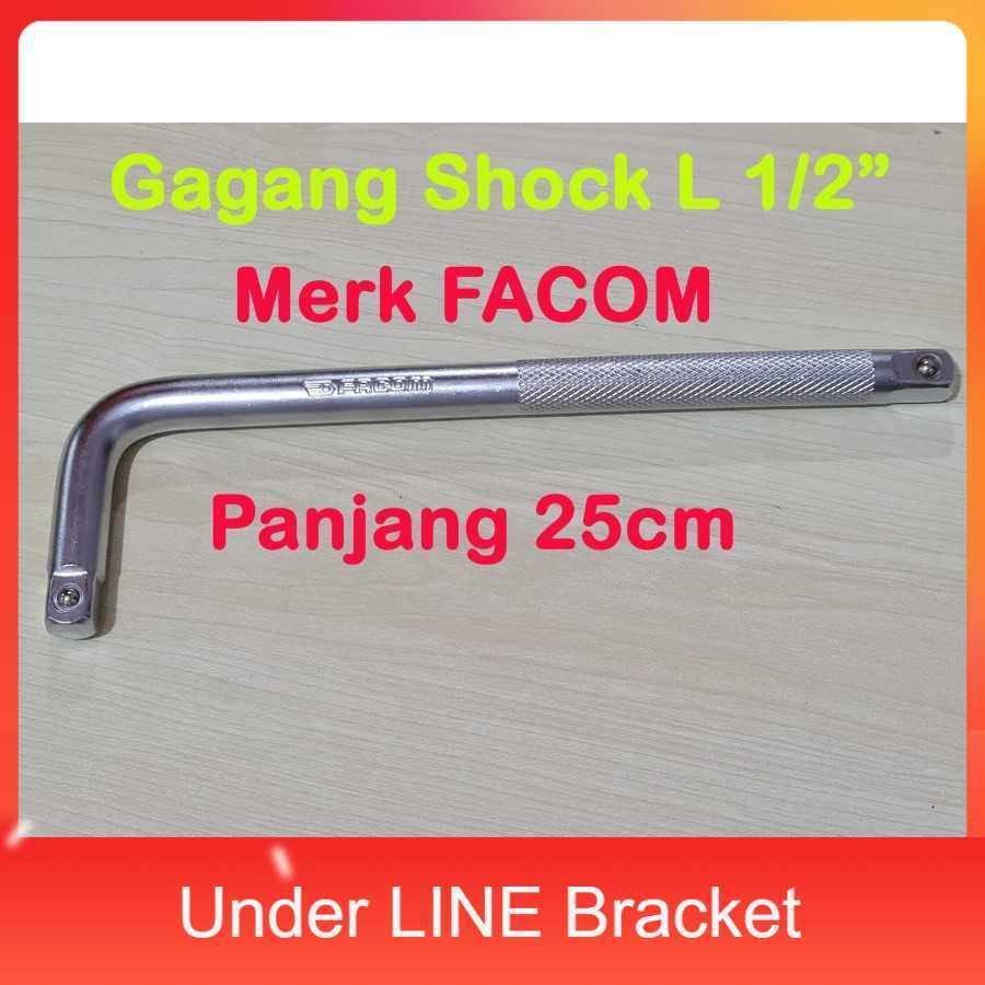 Under LINE FACOM Gagang Shock L 1/2"x10" L Handle Gagang Sock Sok Offset Handle