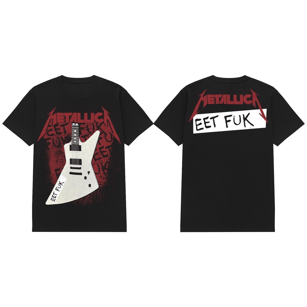 Black ID T-Shirt Band Metallica Eet Fuk Katun Unisex Original