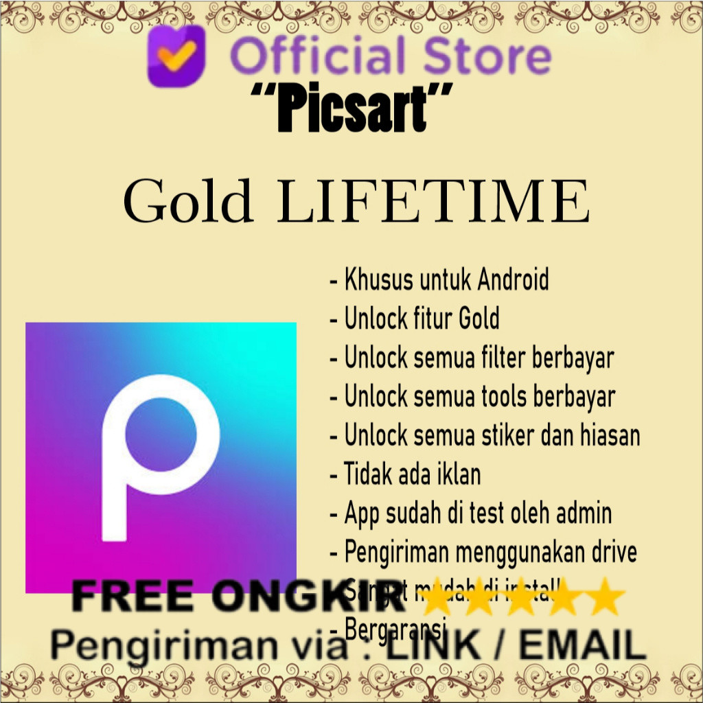 picsart v27.2.3 GOLD lifetime aplikasi edit foto dengan hiasan dan stiker STARHOME888