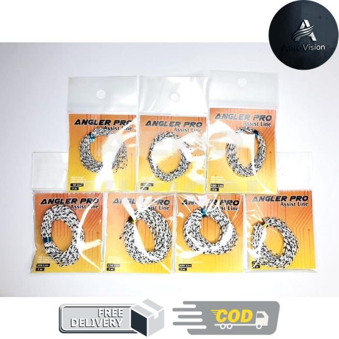 Assist Hook Benang Metal Jig Jigging 50 70 100 150 200 250 300 Lbs Line Kevlar Solid tanpa Lubang - 