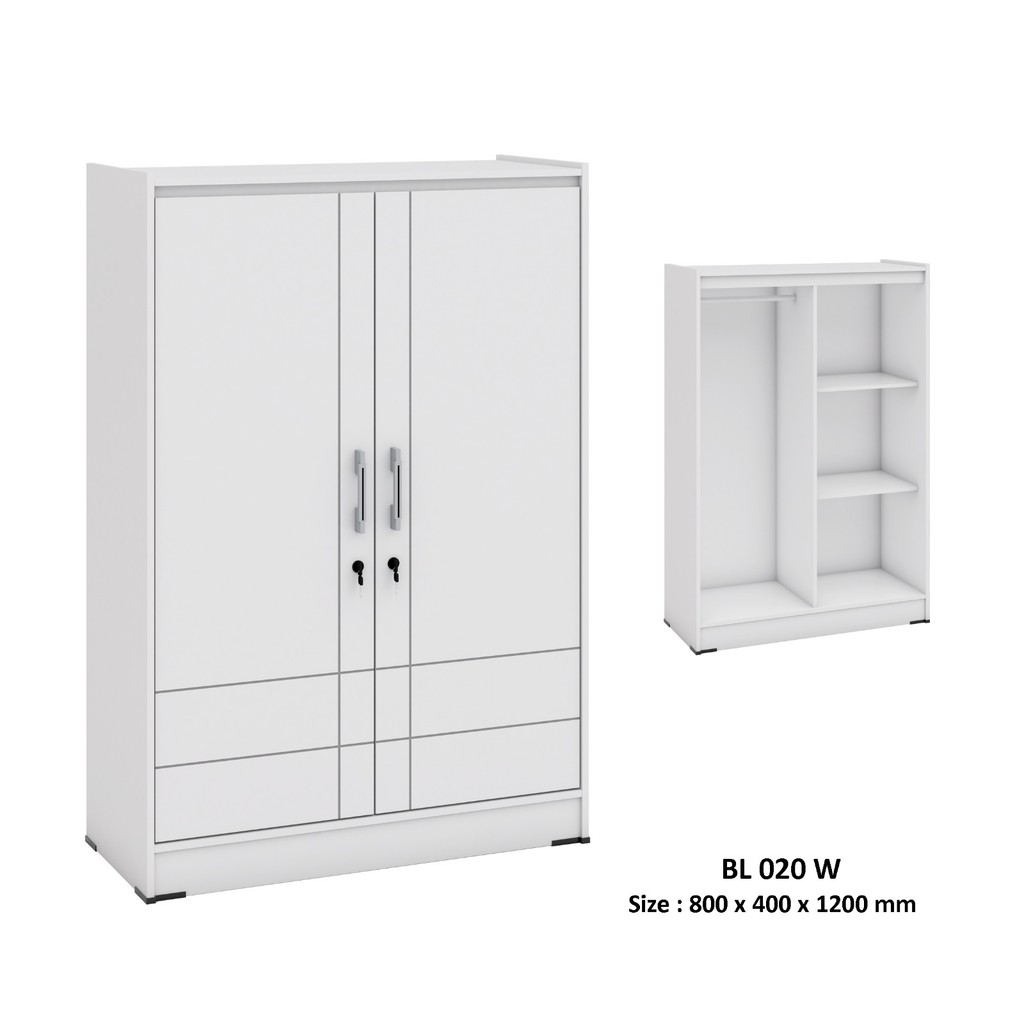 Baby locker BL 020W Popular / Lemari anak Kos / Lemari Minimalis + Rakit