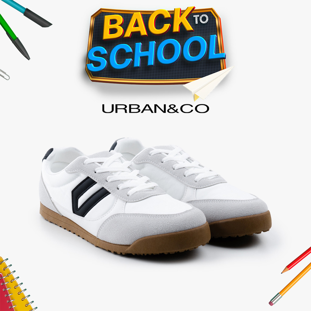 URBAN&CO Dyandra Essentials Sneakers Sport Sepatu Sekolah Kuliah Wanita