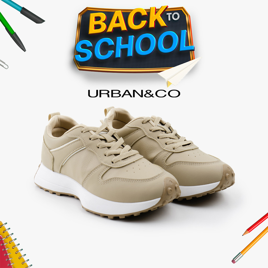 URBAN&CO Giana Essentials Sneakers Sport Sepatu Sekolah Kuliah Wanita