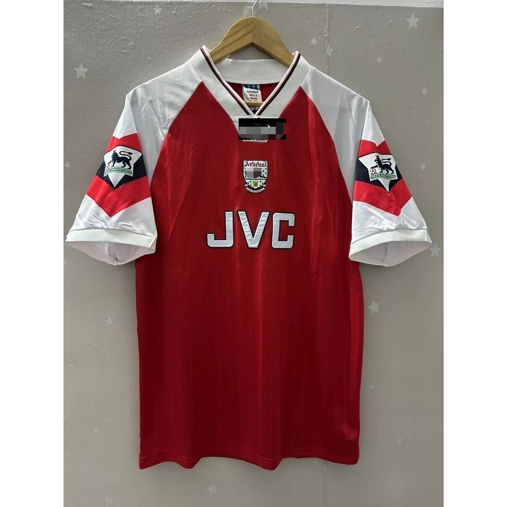 Jersey Sepak Bola Retro Kandang Arsenal Wright Kualitas Terbaik 1992-1993 (Kaos Kustom)