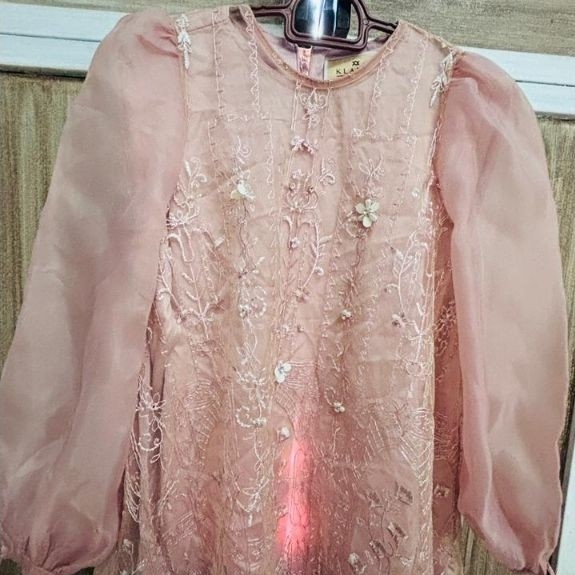 PRELOVED WEARING KLAMBY PRIVE LEA BLOUSE ROSE PETAL UK  S