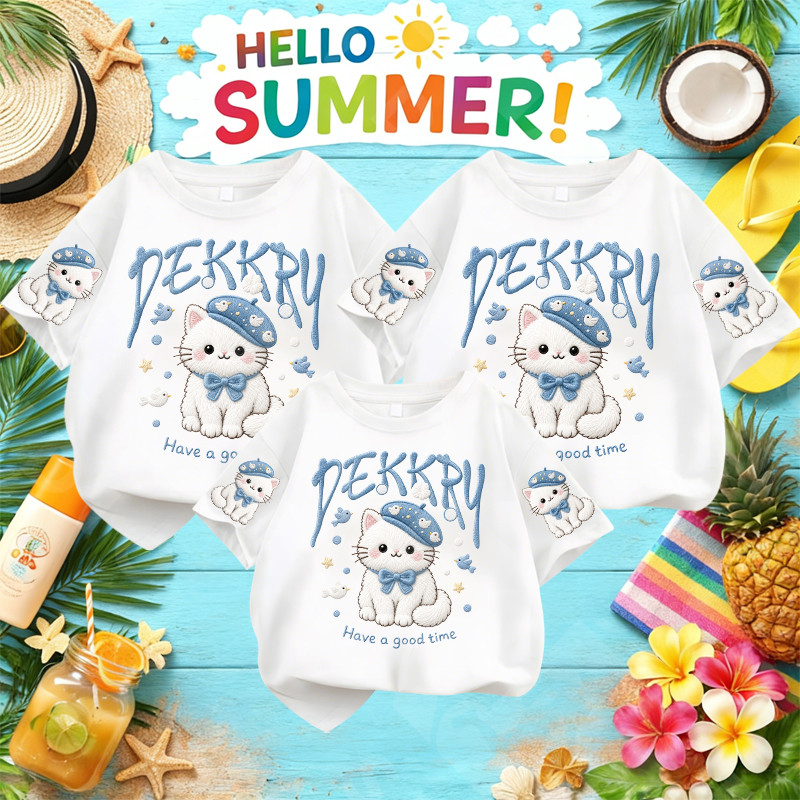 COD RINA STUDIOKaos lucu DEKKRY Have a good time kucing topi biru santai