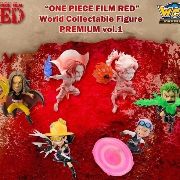88821 [SET 6 PCS] WCF PREMIUM VOL.1 ONE PIECE FILM RED WORLD COLLECTABLE FIGURE ACTION FIGURE LUFFY 