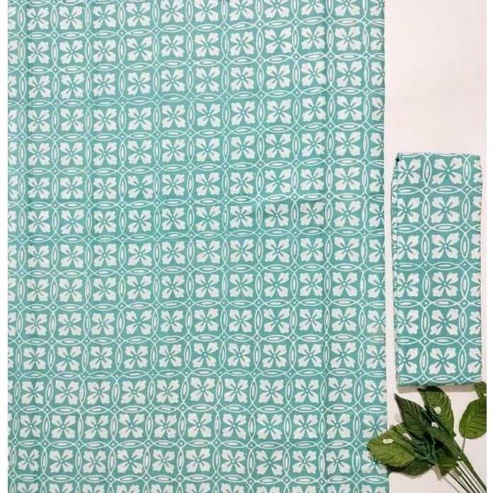 TERBARU  Kakeko Batik Kain Batik CAP Garutan Asli Pekalongan Seri Warna Mint Pastel Hijau Telur Asin