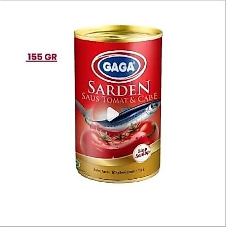 Gaga Sarden Saus Tomat & Cabe 155 gr Termurah