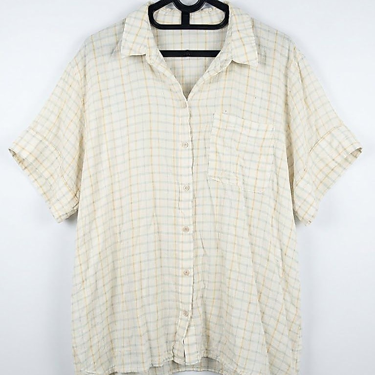shirt old navy kemeja kotak branded wanita