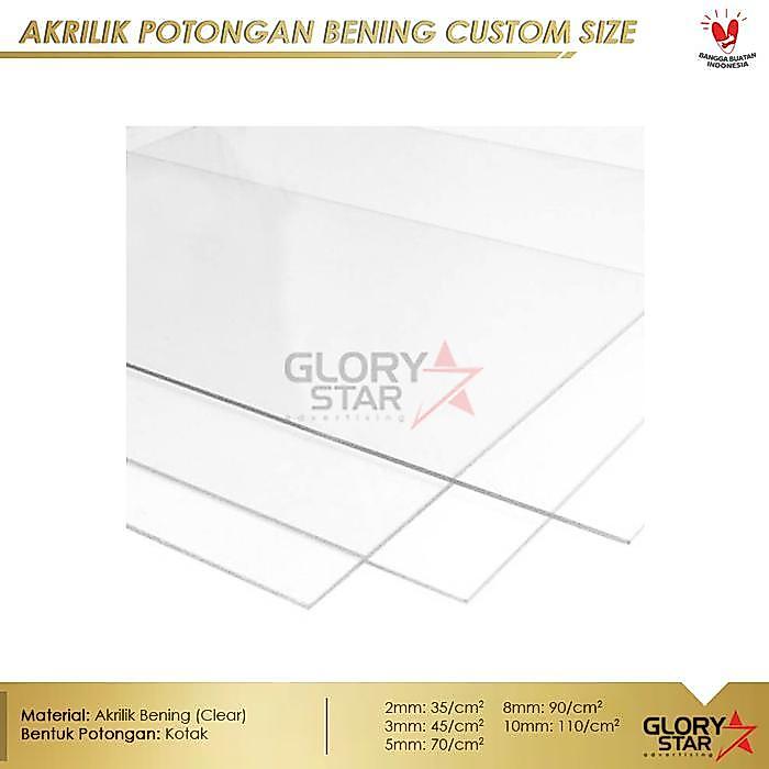 Akrilik Potongan Bening/Akrilik Custom/Akrilik Lembaran/Mika Termurah