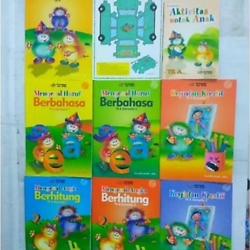 PAKET BUKU TK A  ERLANGGA ISI 7 BUKU