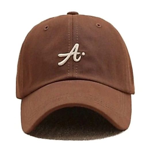 Topi bordir huruf A Topi baseball Inisial logo Huruf A Bordir Simpel fashion sport Topi Bahan Katun