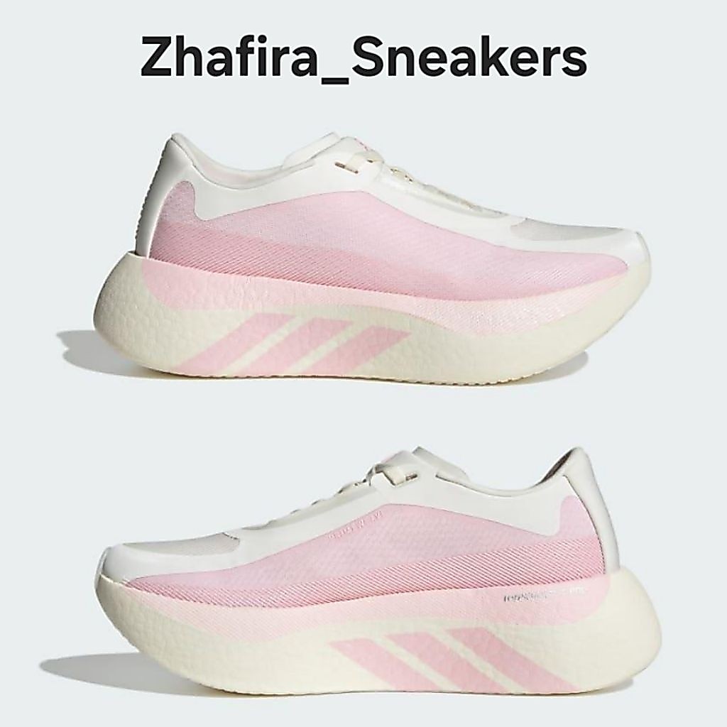 Sepatu Running Wanita Adidas Hyperboost Edge "White/Pink"