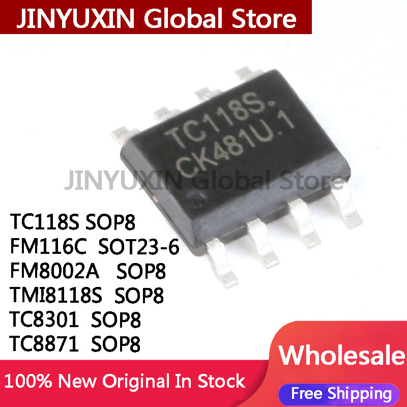 20 Buah TC118S FM116C SOT23-6 FM8002A TMI8118S TC8301 TC8871 SOP-8 Chip IC Tersedia Grosir