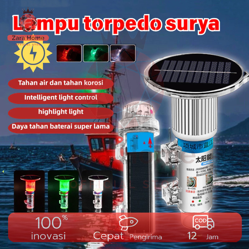 Zara Lampu Torpedo Bertenaga Surya Lampu Jaring Lampu Kapal Nelayan Lampu Penanda Laut Tanda Peringa