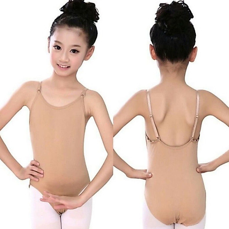 Nude Body Stocking Leotard Camisole untuk dalaman Baju Kostum Ballet Balet Dance Tari Bodystocking B