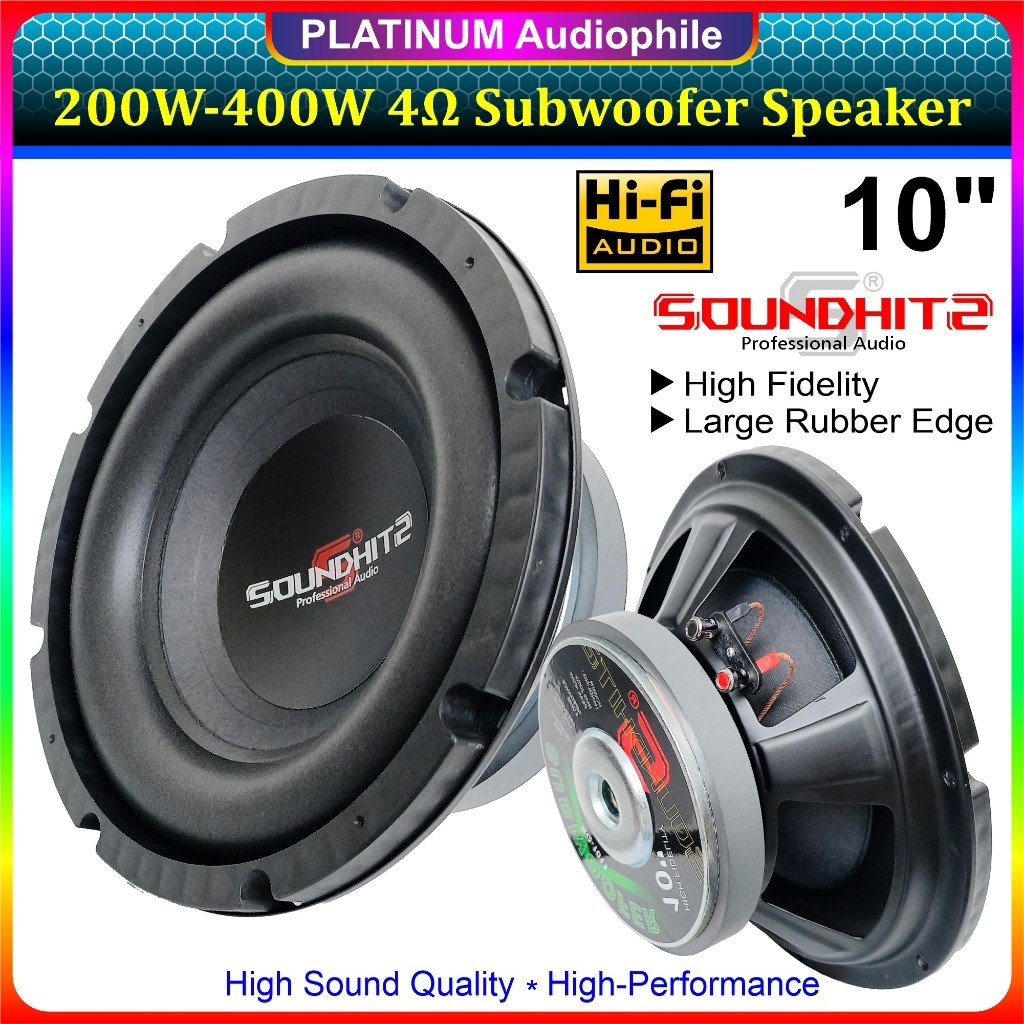 Speaker Subwoofer 10 Inch 4 ohm 200W-400W LOW BASS 10" Hifi Speker Soundhits SQ-1011