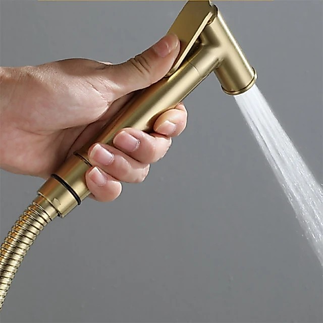 Jet Closet Shower Toilet ShowerGold /  Jet Washer Bidet Classic Gold Stainless Steel 304