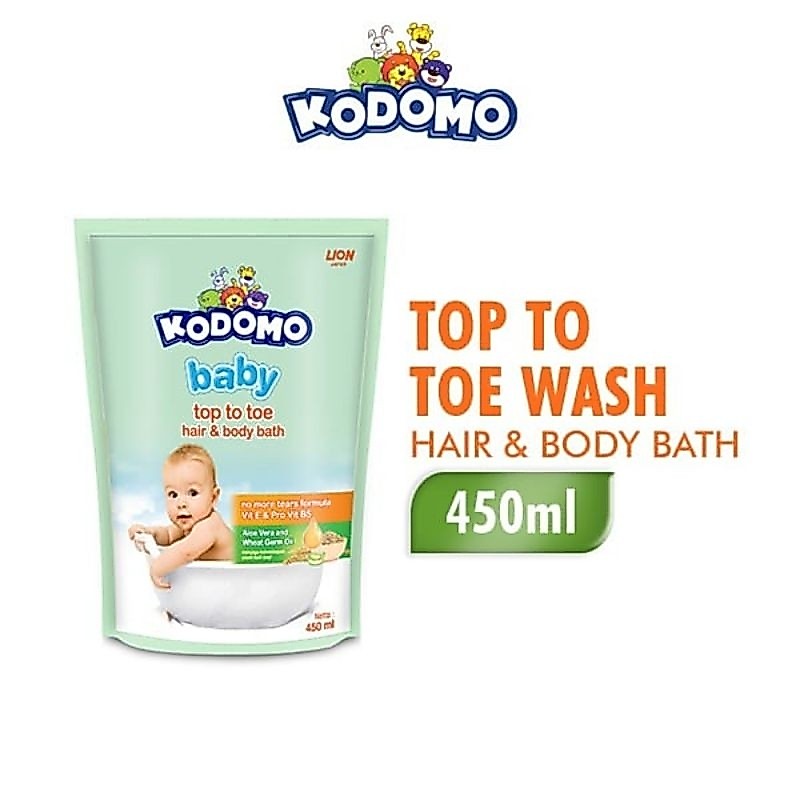 Sabun Mandi Kodomo 450 ml / Kodomo Top To Toe Sabun Cair Bayi 450 ml