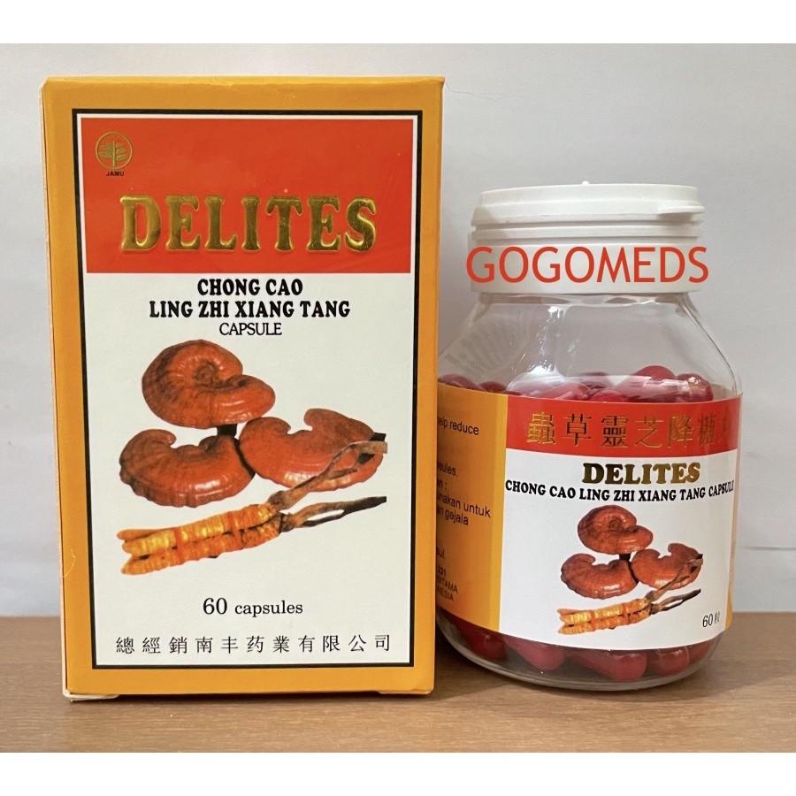 ORIGINAL ASLI DELITES / CHONG CAO LING ZHI XIANG TANG ISI 60 KAPSUL UNTUK DIABETES