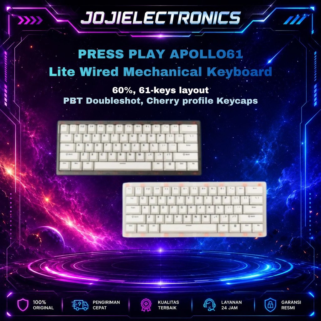 Press Play Apollo61 / Apollo-61 Lite Wired Mechanical Keyboard VIA