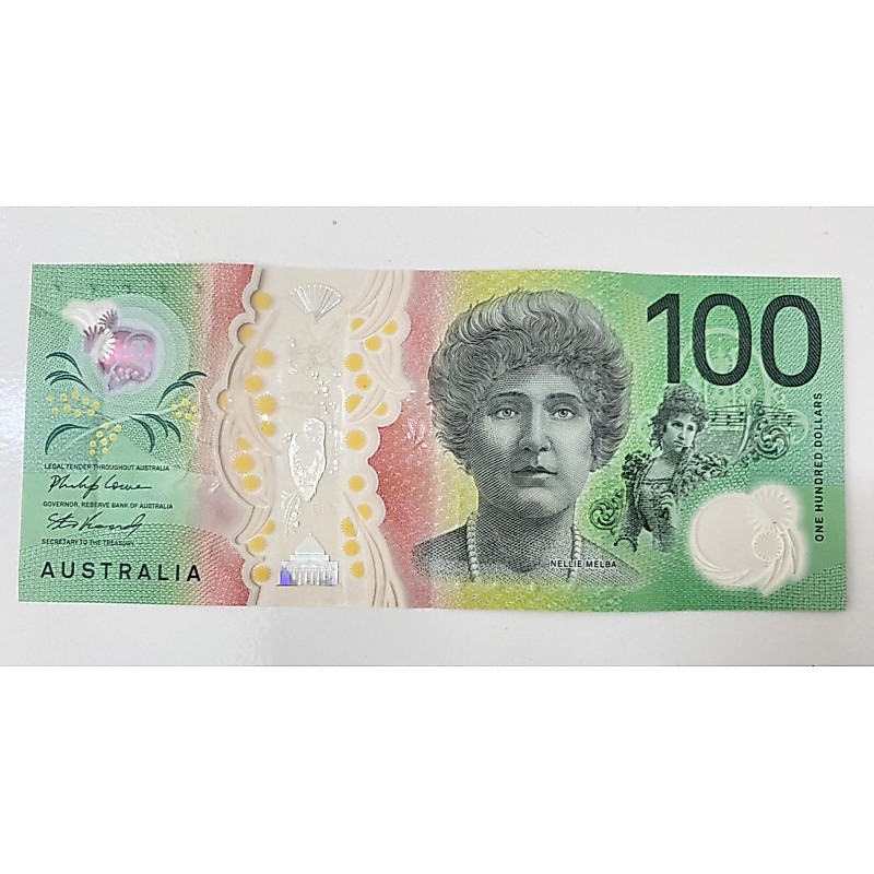 Uang Kertas Asing ASLI negara Australia nominal 100 Dollar