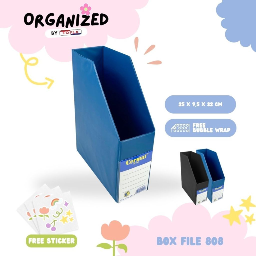 Topla box file 808 tempat penyimpanan folder file kertas buku organizer kantoran dan sekolahan