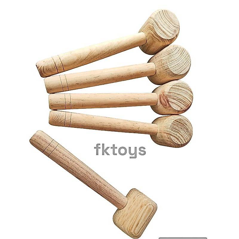 Palu Kayu Wooden hammer Ecoprint mainan edukasi anak