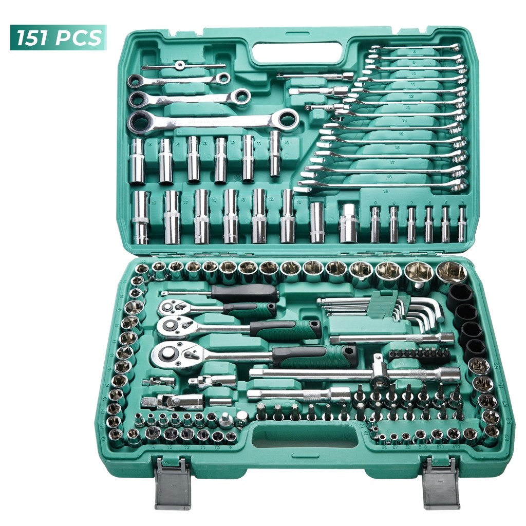 Kunci Socket Pas Wrench Set 151pcs Chrome Vanadium- 6741