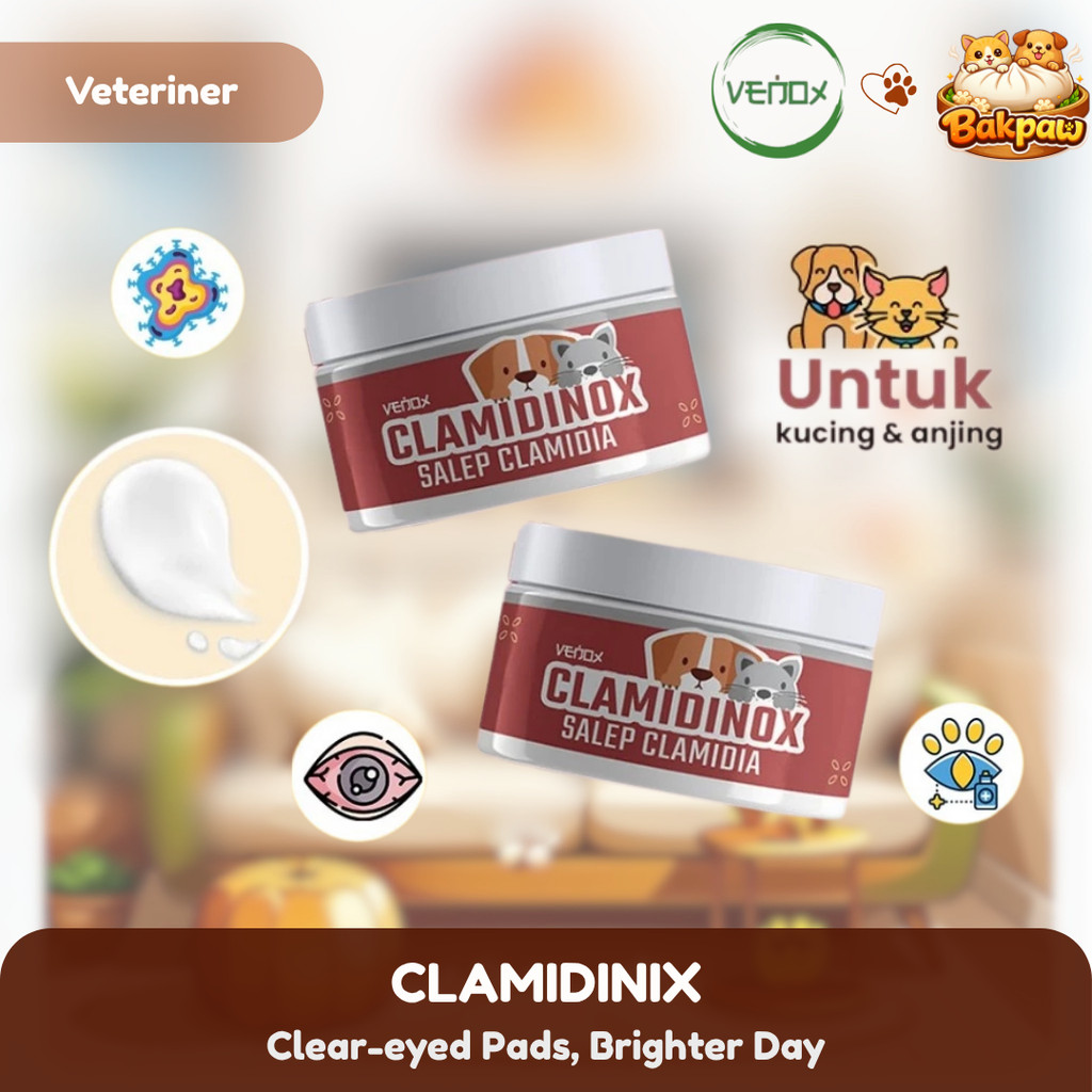 BP Venox CLAMIDINOX Salep Obat Clamidia Mata Kucing Anjing Infeksi Berselaput Bengkak Belekan Berair