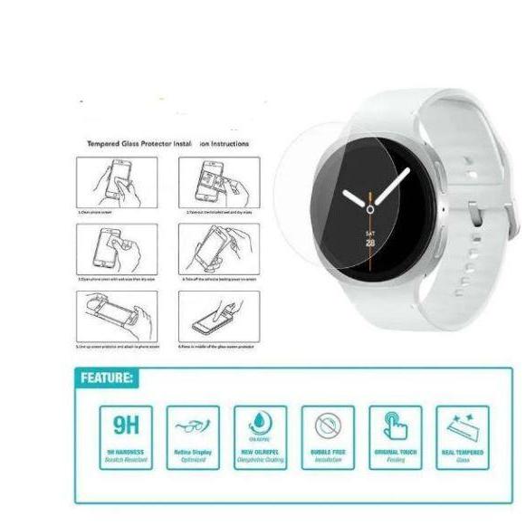tempered glass untuk SAMSUNG Galaxy Watch8 WATCH 8 (Bluetooth, 44 mm Silver) TG anti gores jam tanga