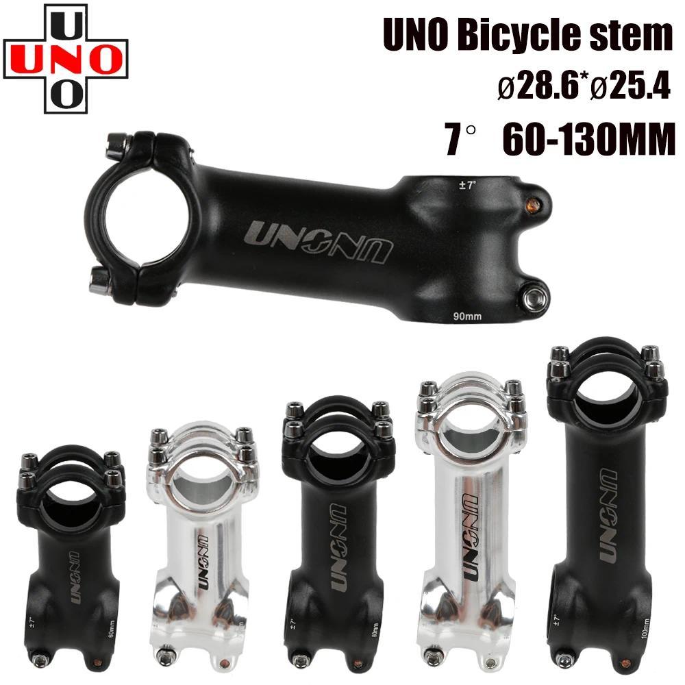 UNO Bike Stem Ultralight 7 Degree 28.6 25.4MM 60-130MM MTB Road Stem Bike for Fork Mountain MTB Bicy