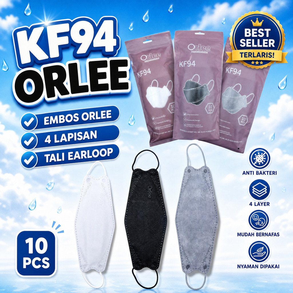Masker KF94 Orlee | KF94 Masker | Masker KF 94 | Masker Orlee | Masker Korea | Masker KF94 Hitam