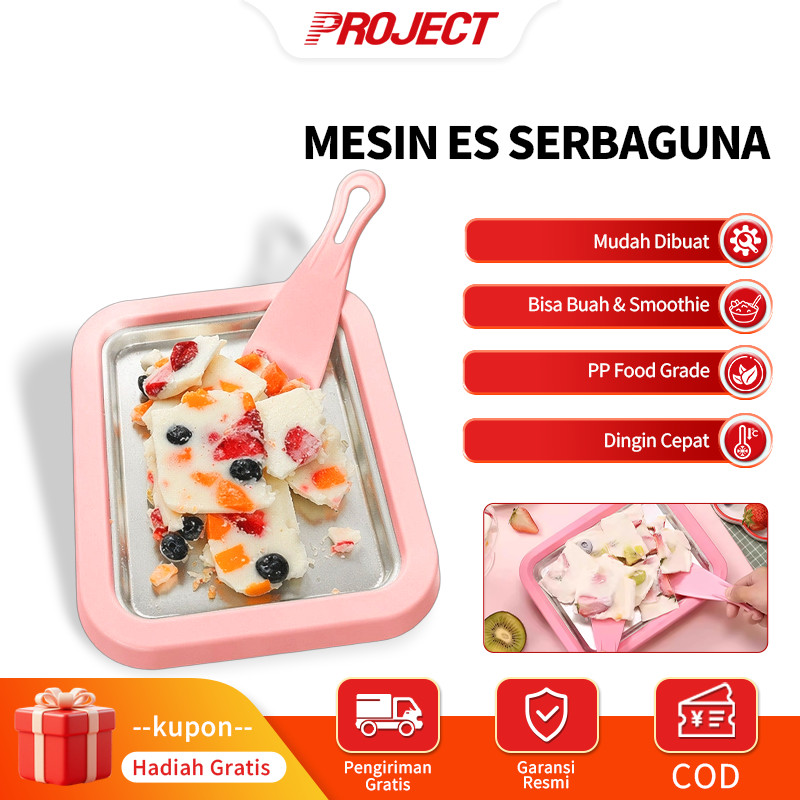 PJT COD Ice Cream Roll Maker Mini Mesin Es Krim Gulung DIY Tanpa Listrik Food Grade Portabel Alat Pe
