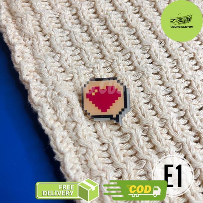 Mores Pin Akrilik Lucu Aksesoris Seri E (Doodle) untuk Tas Cute Pin Brooch Pin Bros Acrylic Korean S