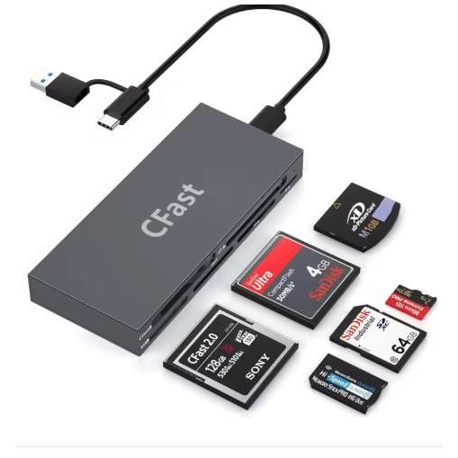 USB 3.0 Multifunction Card Reader for CFast CF MS SD TF XD
