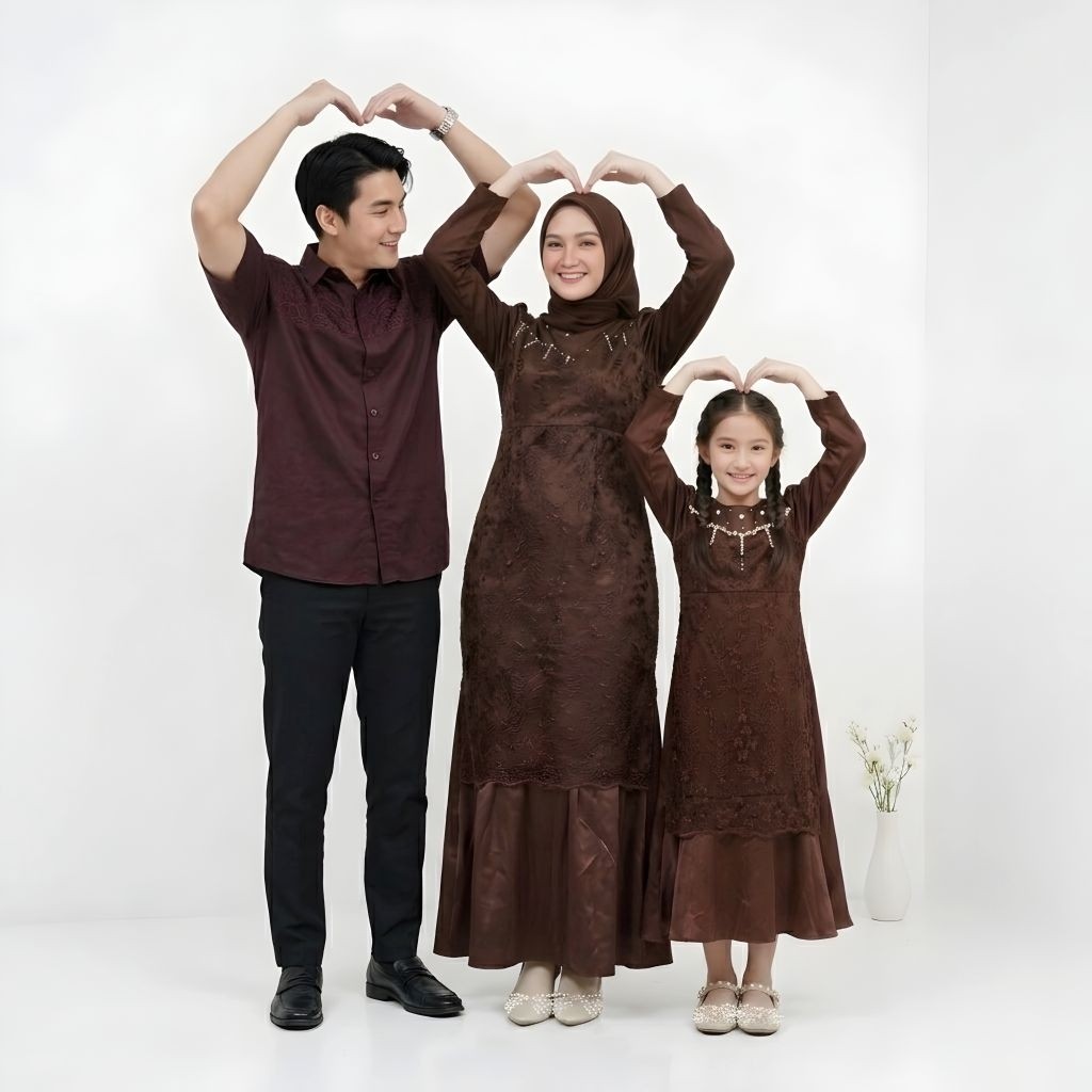 Only Mahogany Enderha Serambit Family Couple Set Terbaru Baju Kondangan Keluarga CL