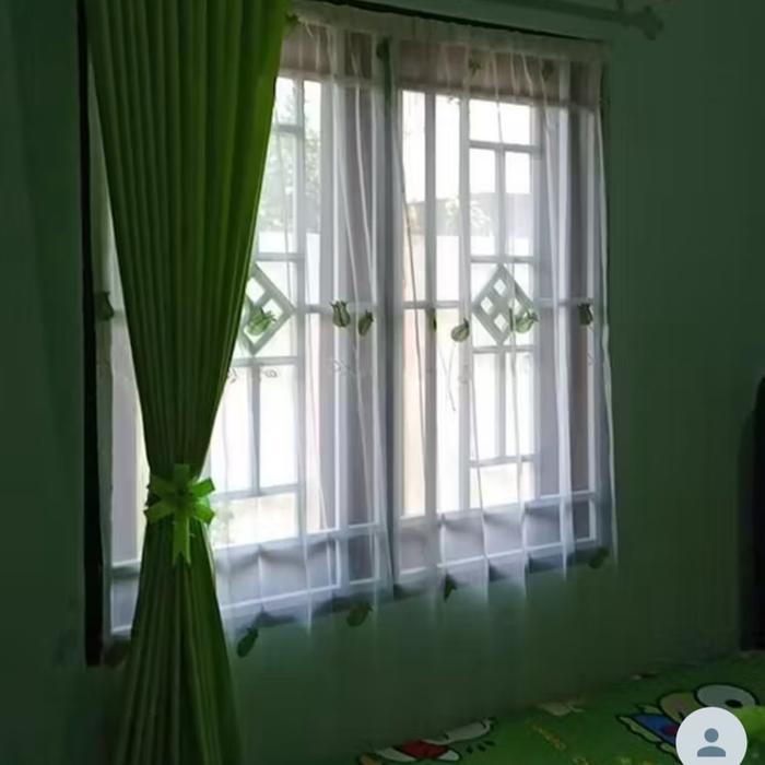 Promo Best Leny Store PART 1 MOTIF TULIP Vitrase Bordir Vitrage Gorden Dalaman Korden Furing Vitras 