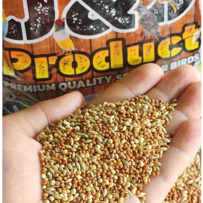 J&J Finch Mix (FM) (1KG) Pakan Burung Emprit, Gold Amadine, Finch