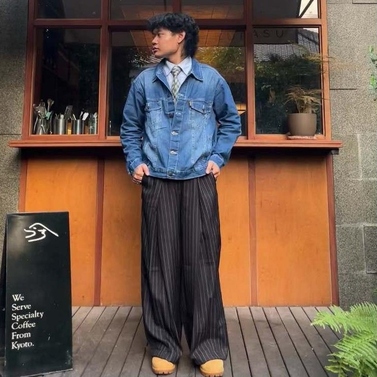 Wajib Punya Guteninc Jacket Denim Jeans Trucker Boxy Bullitt Blue Washed