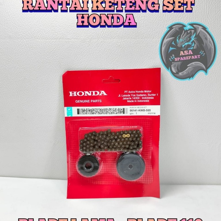 HIRO RANTAI KETENG SET Motor Honda BLADE LAMA , BLADE 110 KARBU , REVO 110 KARBU 2019-2012 , REVO FI