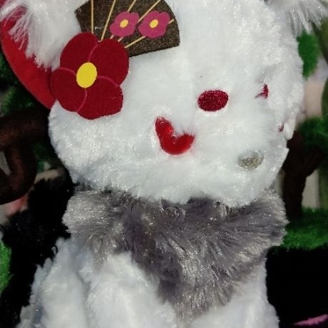 boneka rubah gumiho amuse rare new tag mata kaca fox amuse