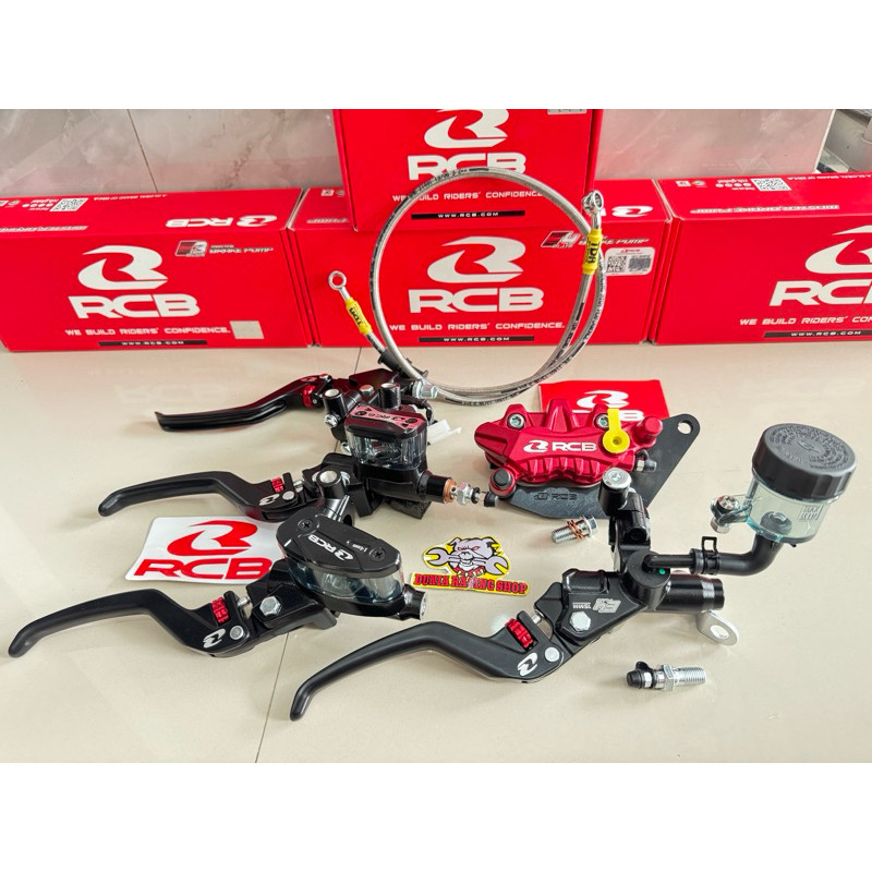 Paket Master rem RCB E3+ E2+ E4+ Kanan Kiri 1set Kaliper RCB Motor Matic Bebek Moge Universal paket 