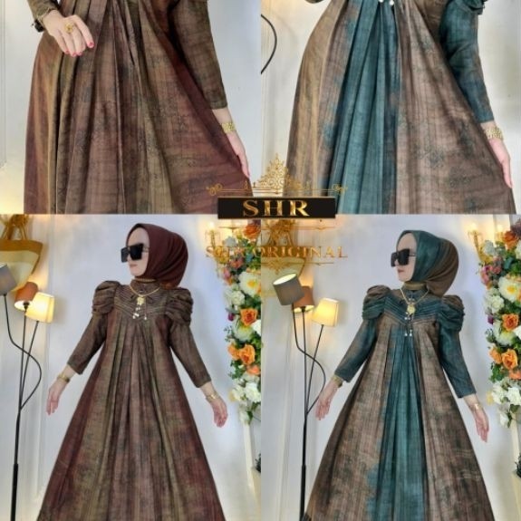 READY!!NEWW!!NEWW!!COD!!DRESS GRADASI BATIK ORI SHR