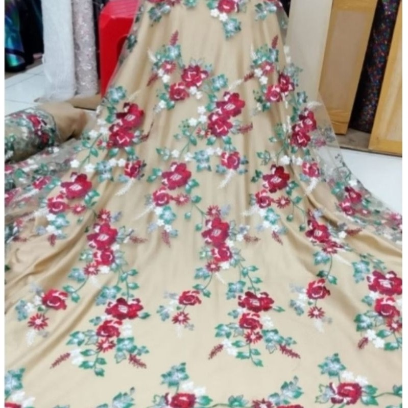 BAHAN/KAIN TILLE VALENTINE GARDEN/GARDEN CEPLOK VALENTINE